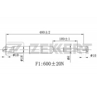 GF-2480 ZEKKERT Газова пружина кришка багажника