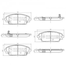 N3603076 NIPPARTS Комплект гальмівних колодок дисковий гальм