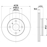 ND1073K NISSHINBO Гальмівний диск