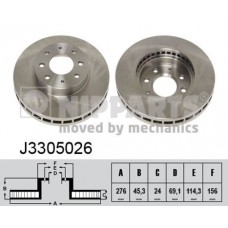 J3305026 NIPPARTS Гальмівний диск