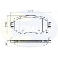 CBP06125 COMLINE Комплект гальмівних колодок дисковий гальм