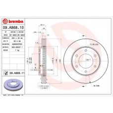 09.A868.10 BREMBO Гальмівний диск