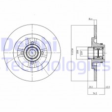 BG9025RS DELPHI Гальмівний диск