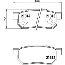 P 28 017 BREMBO КомплеК т гальмівних колодок, дискове гальмо