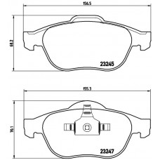 FK20254 KAISHIN Комплект гальмівних колодок дисковий гальм
