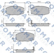 FO 912181 FOMAR Friction КомплеК т гальмівних колодок, дискове гальмо