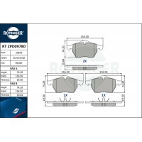 RT 2PD09780 ROTINGER Комплект гальмівних колодок дисковий гальм