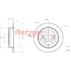 6110796 METZGER Гальмівний диск