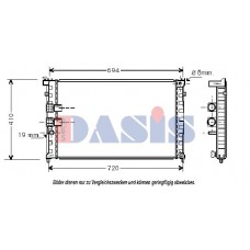160015N AKS DASIS Радіатор охолодження двигуна