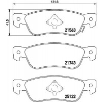 8DB 355 039-661 HELLA Комплект гальмівних колодок дисковий гальм