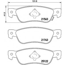 8DB 355 039-661 HELLA Комплект гальмівних колодок дисковий гальм