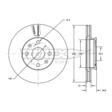 TX 73-03 TOMEX Brakes Гальмівний диск