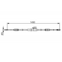 1 987 482 832 BOSCH Тросик, cтояночный тормоз
