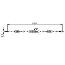 1 987 482 832 BOSCH Тросик, cтояночный тормоз