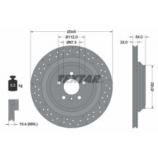 92283703 TEXTAR Гальмівний диск