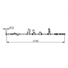 1 987 482 914 BOSCH Тросик, cтояночный тормоз