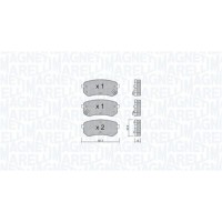 363916061004 MAGNETI MARELLI КомплеК т гальмівних колодок, дискове гальмо