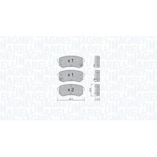 363916061004 MAGNETI MARELLI КомплеК т гальмівних колодок, дискове гальмо