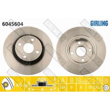 6045604 GIRLING Гальмівний диск