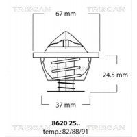 8620 2591 TRISCAN Термостат охолоджувальна рідина