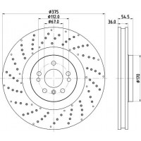 8DD 355 125-041 HELLA Гальмівний диск