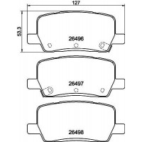 8DB 355 042-701 HELLA PAGID Комплект гальмівних колодок дисковий гальм