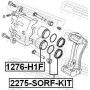 1276-H1F FEBEST Поршень корпус скоби гальма