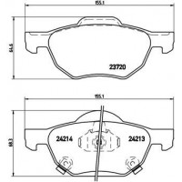 P 28 036 BREMBO Комплект гальмівних колодок дисковий гальм