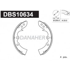 DBS10634 DANAHER Комплект гальмівних колодок