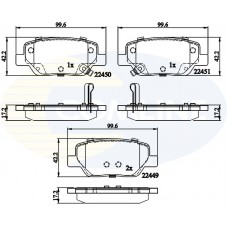 CBP32323 COMLINE Комплект гальмівних колодок дисковий гальм