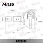 GA20383 MILES Шарнирный комплект, Привідний вал