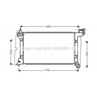 TO2302 AVA QUALITY COOLING Радіатор охолодження двигуна