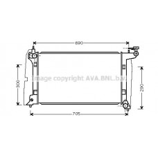 TO2302 AVA QUALITY COOLING Радіатор охолодження двигуна