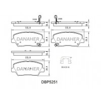 DBP5251 DANAHER Комплект гальмівних колодок дисковий гальм