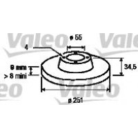 186452 VALEO Гальмівний диск