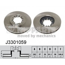 J3301059 NIPPARTS Гальмівний диск