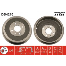 DB4210 TRW Гальмівний барабан