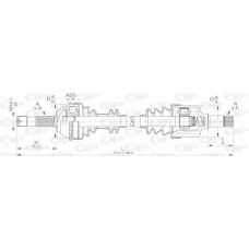 DRS6143.00 OPEN PARTS Привідний вал