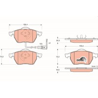 GDB1403 TRW Комплект гальмівних колодок дисковий гальм