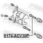 0174-ACV30F FEBEST Напрямний болт корпус скоби гальма