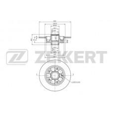 BS-5877 ZEKKERT Гальмівний диск