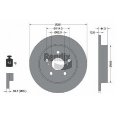 BDS2096 BENDIX Braking Гальмівний диск