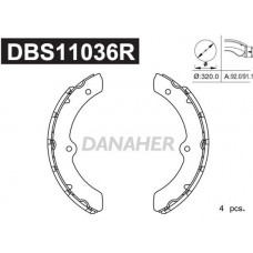 DBS11036R DANAHER Комплект гальмівних колодок