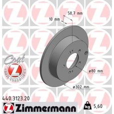 440.3123.20 ZIMMERMANN Гальмівний диск