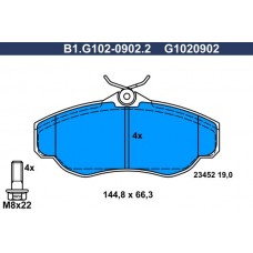 B1.G102-0902.2 GALFER Комплект гальмівних колодок дисковий гальм
