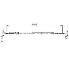 1 987 482 789 BOSCH Тросик, cтояночный тормоз
