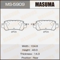 MS-5909 MASUMA Комплект гальмівних колодок