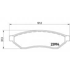 P 10 008 BREMBO Комплект гальмівних колодок дисковий гальм