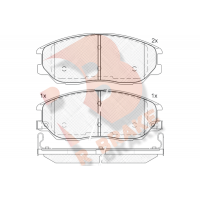 RB1714 R BRAKE Комплект гальмівних колодок дисковий гальм