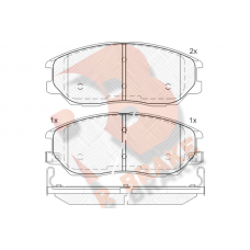RB1714 R BRAKE Комплект гальмівних колодок дисковий гальм